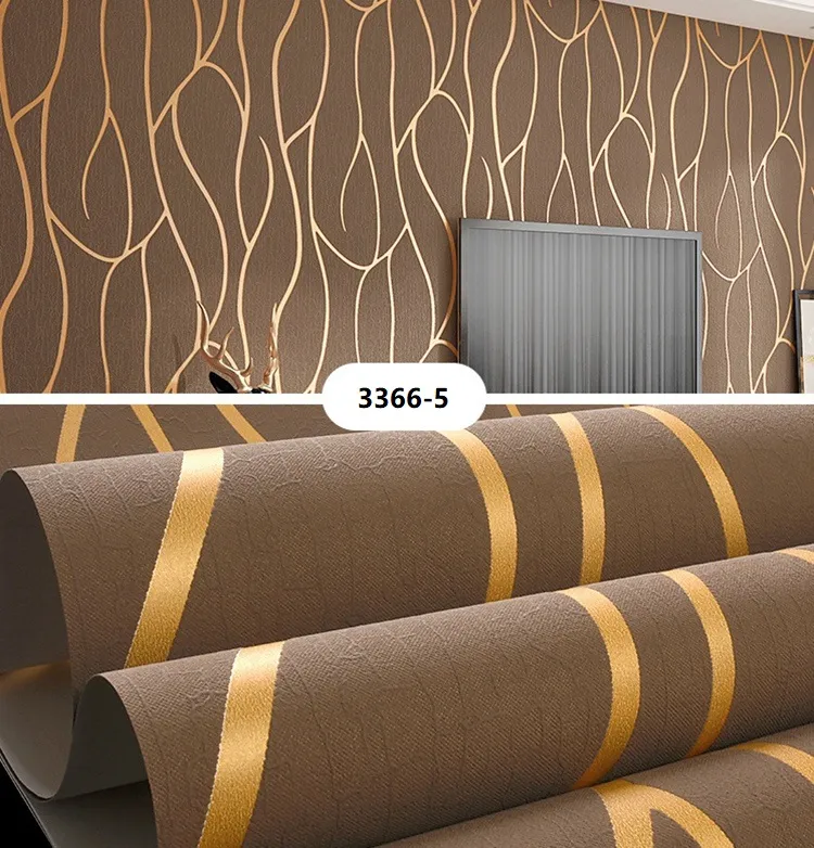 Luxury Embossed 3D Foam Gold Wallpaper Roll With Classic Stripe Design For  Bedroom And Modern Use From Nmm367, $17.23