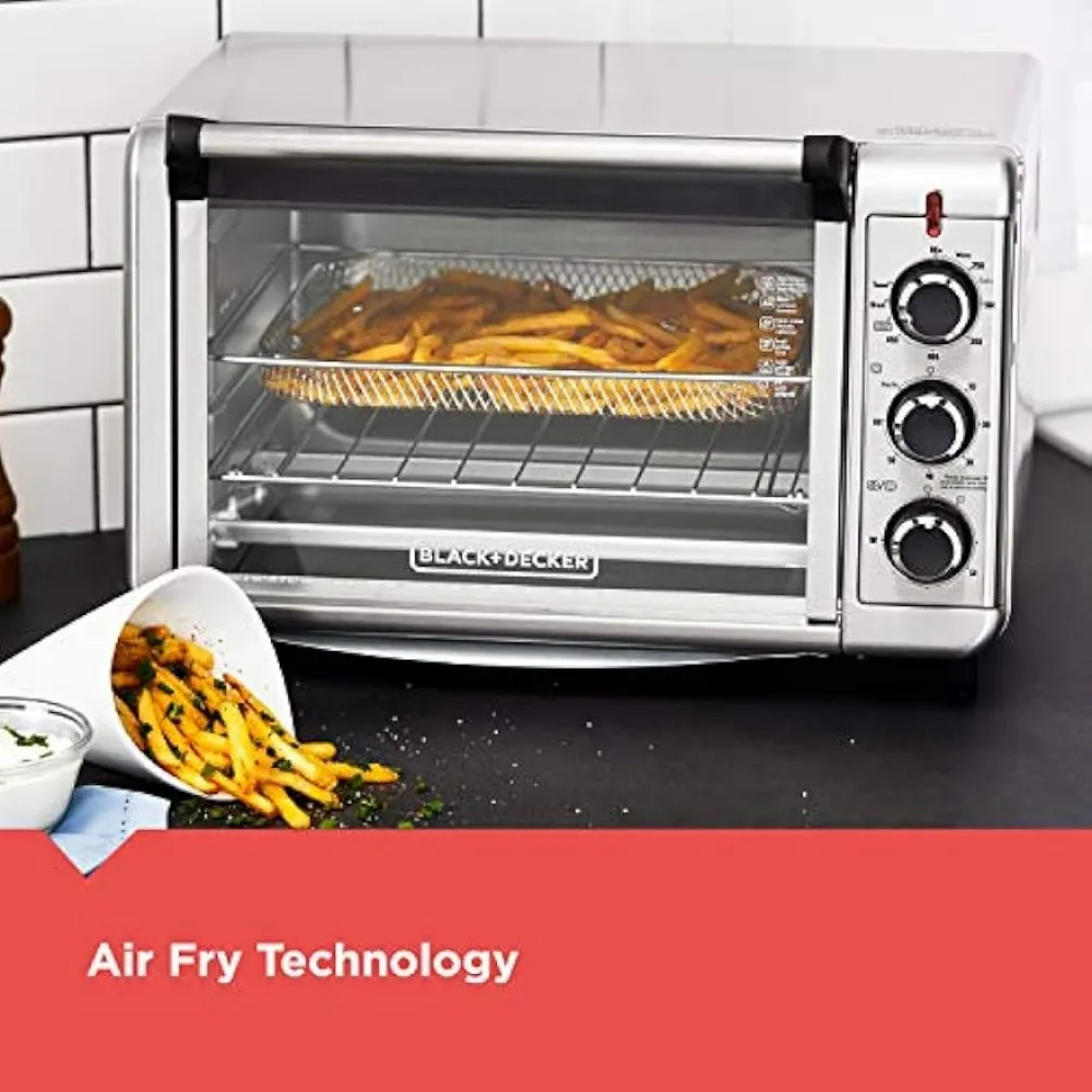 BLACK DECKER Crisp N Bake Air Fry Toaster Oven Stainless Steel 6