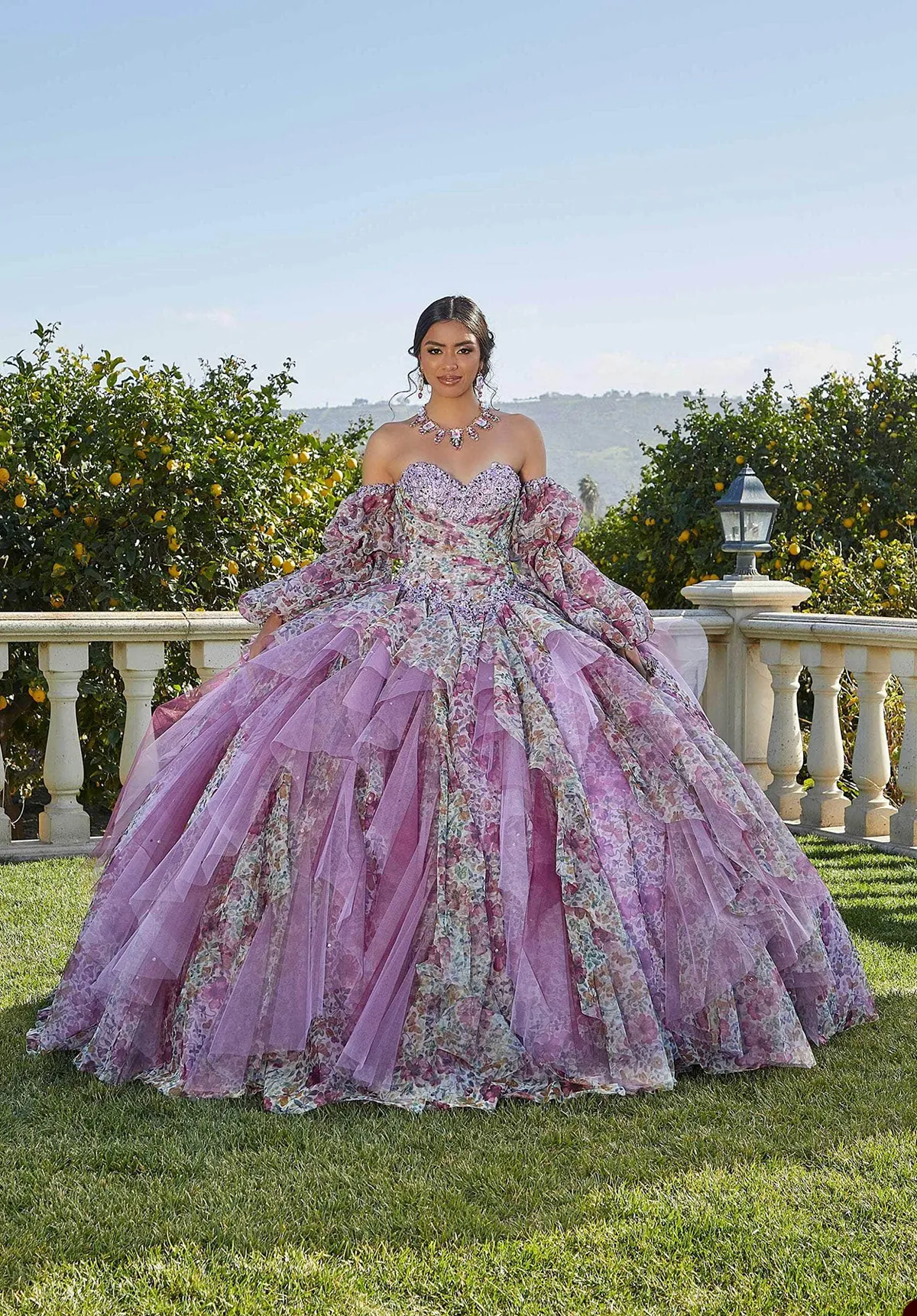 Vestido De Fiesta Morado Vestidos De Quinceanera Flores Apliques De Encaje Vestidos De Graduacion Purpurina Dulce 15 16 Vestido De Fiesta De Cumpleanos Para Ninas De 205 43 DHgate