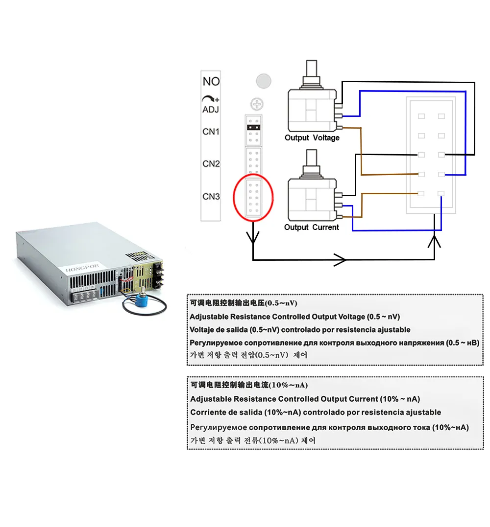 1500W 6A 250V power supply 250V 0-5V analog signal control 0-250v adjustable power supply SE-1500-250 PLC control