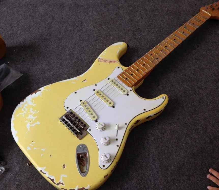 Maple Neck Stagg Electric Guitar With Scalloped Fingerboard And