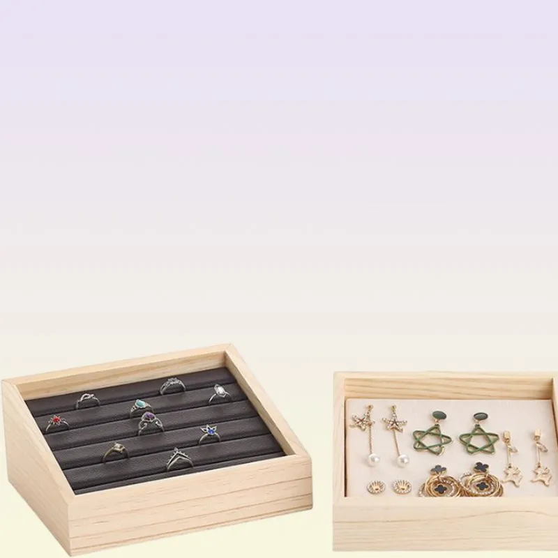 Fashion Velet Jewelry Display Organizer Box Tray Holder Ring Earring  Bracelet Jewelry Storage Case Casket Gift Box