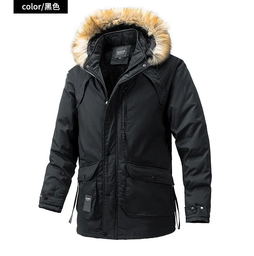 Mens Jacket Winter Coats Casual Men Hooded Parkas Thick Coat