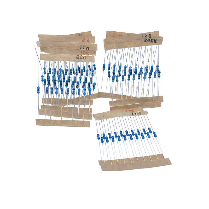 Resistor Kit - 1/4W 1% Metal Film Resistors Assortment, 0.1Ω-4.7MΩ, 122 ...