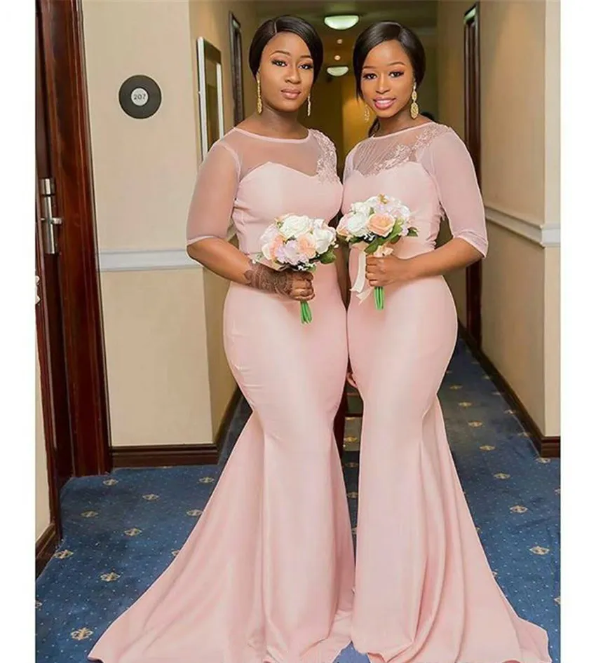 Black Girls Bridesmaid Dresses Long African Summer Country Garden Formal Wedding Party Guest Maid Of Honor Gowns Plus Size Evening Dress From 41 18 DHgate