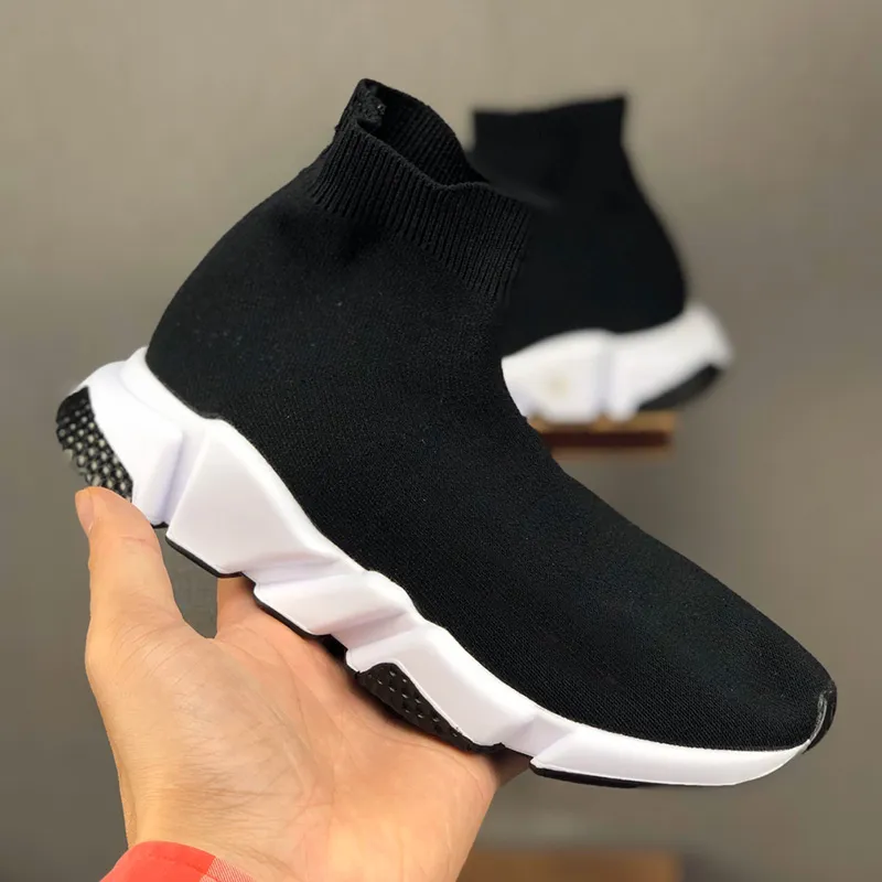 2024 Boys Girls Triple S Sock Running Shoes Black White Red Green Sports Sneakers