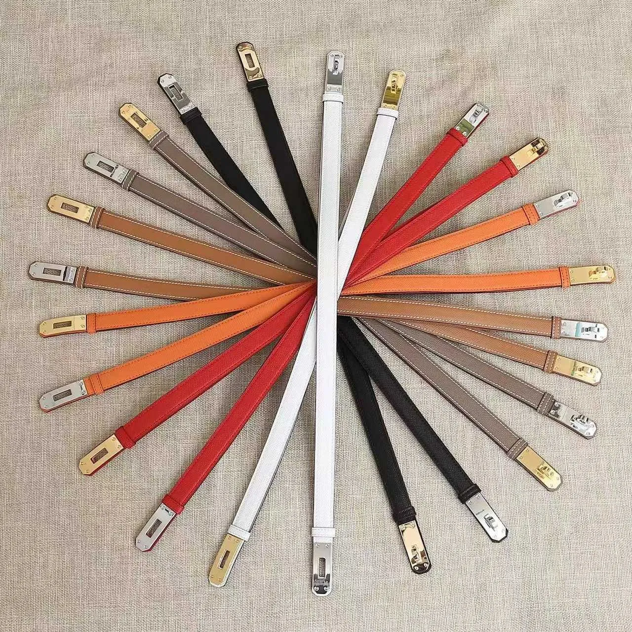 Designer Belts Womens Gucci Belt Small Chic Orange And Black