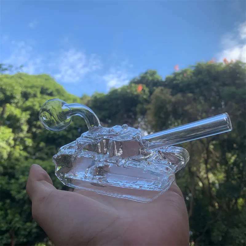 Unique Tank Shape Smoking Pipe Glass Bubbler Bong Unbreakable Mini Wax Oil  Dabs Concentrate Oil Burner Pipes From Dhsmoking, $6.74