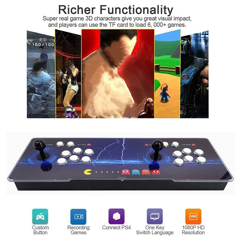 Arcade Video Game Player 1080P HD TV Gaming Console 10000 in 1 Pandora Joystick game box LED Buttons