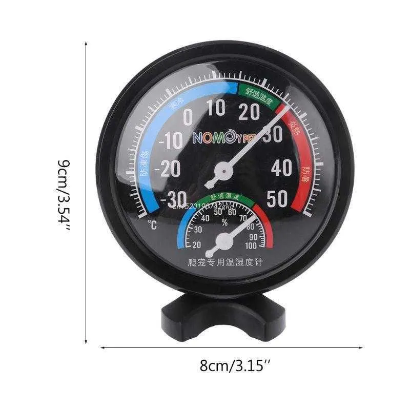 Hygromètre Rond Compteur de Température Indicateur de Jauge de Haute