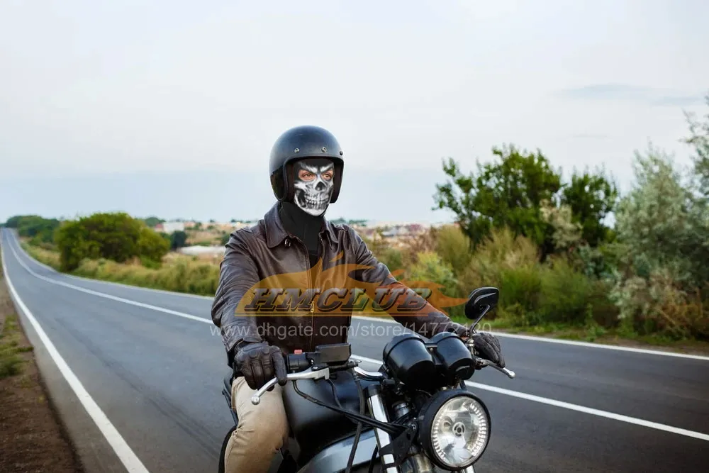 MZZ41 motocicleta pasamontañas calavera fantasma esqueleto sombrero  ejército táctico Airsoft militar Moto Motocross montar máscara de cara  completa