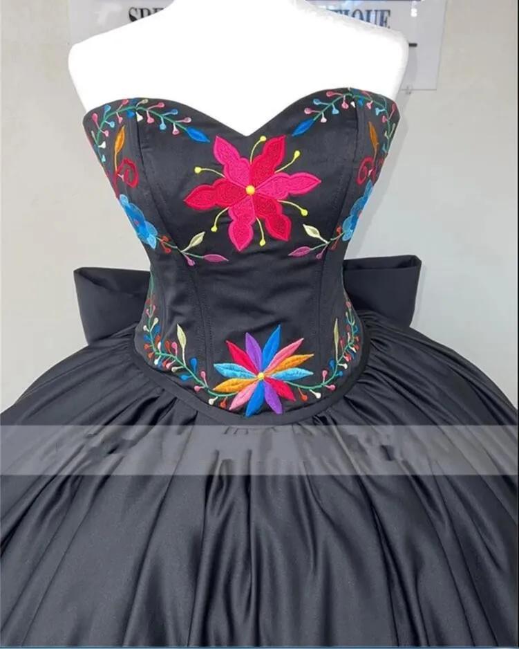 Mexican embroidered formal clearance dress