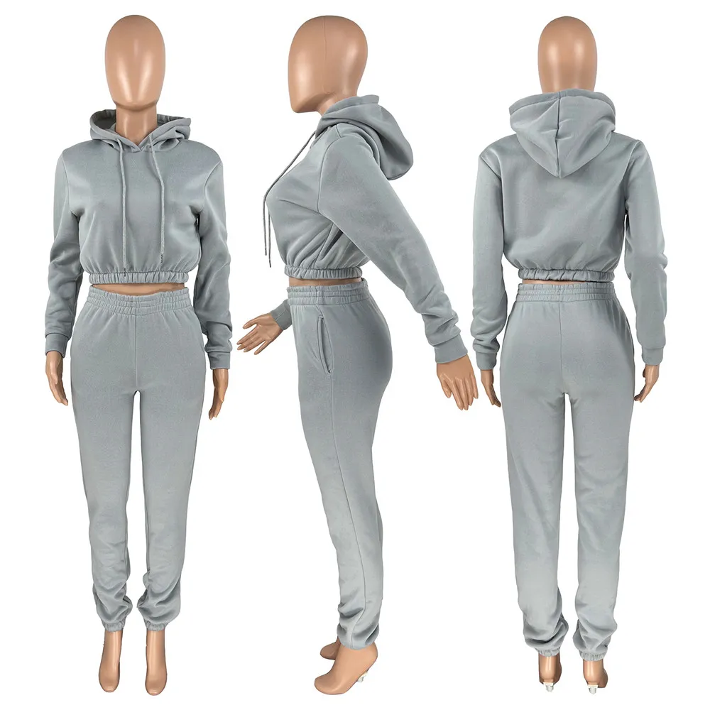 Designer Fleece Jogger Suits Women Fall Winter Tracksuits Long Sleeve Hooded Hoodie Sweat Pants Two Piece Set Casual Sweatsuits Sportswear Wholesale Clothes 8538 From 19 44 DHgate