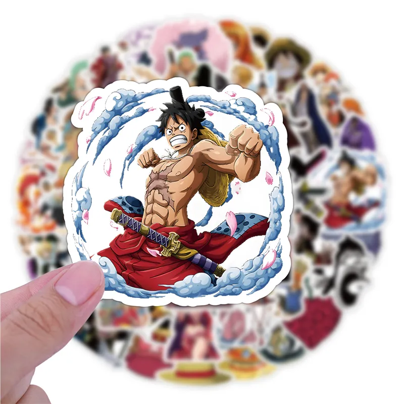 100Pcs One Piece Wanted Anime Stickers Cutting Pack Stickers Cute Cool...