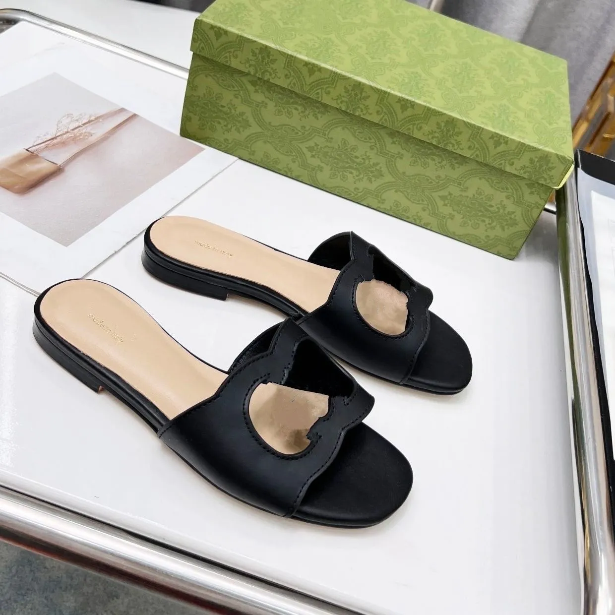 Buy XOXO women slip on flat sandals tan brown Online | Brands For Less