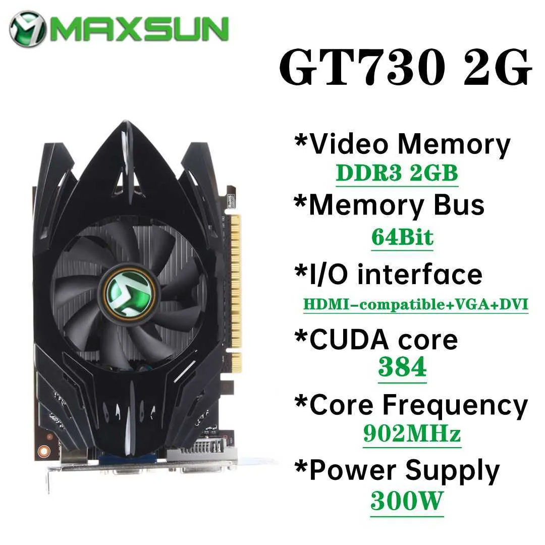 GTX 730 Gaming Graphics Card, 2GB DDR3 Graphics Card, 128bit 5Gbps Support DVI VGA HDMI DirectX 12 GPU Graphics Card 並行輸入品 : KAER GT 730 Graphics Card, 4GB DDR3, DirectX 11 128