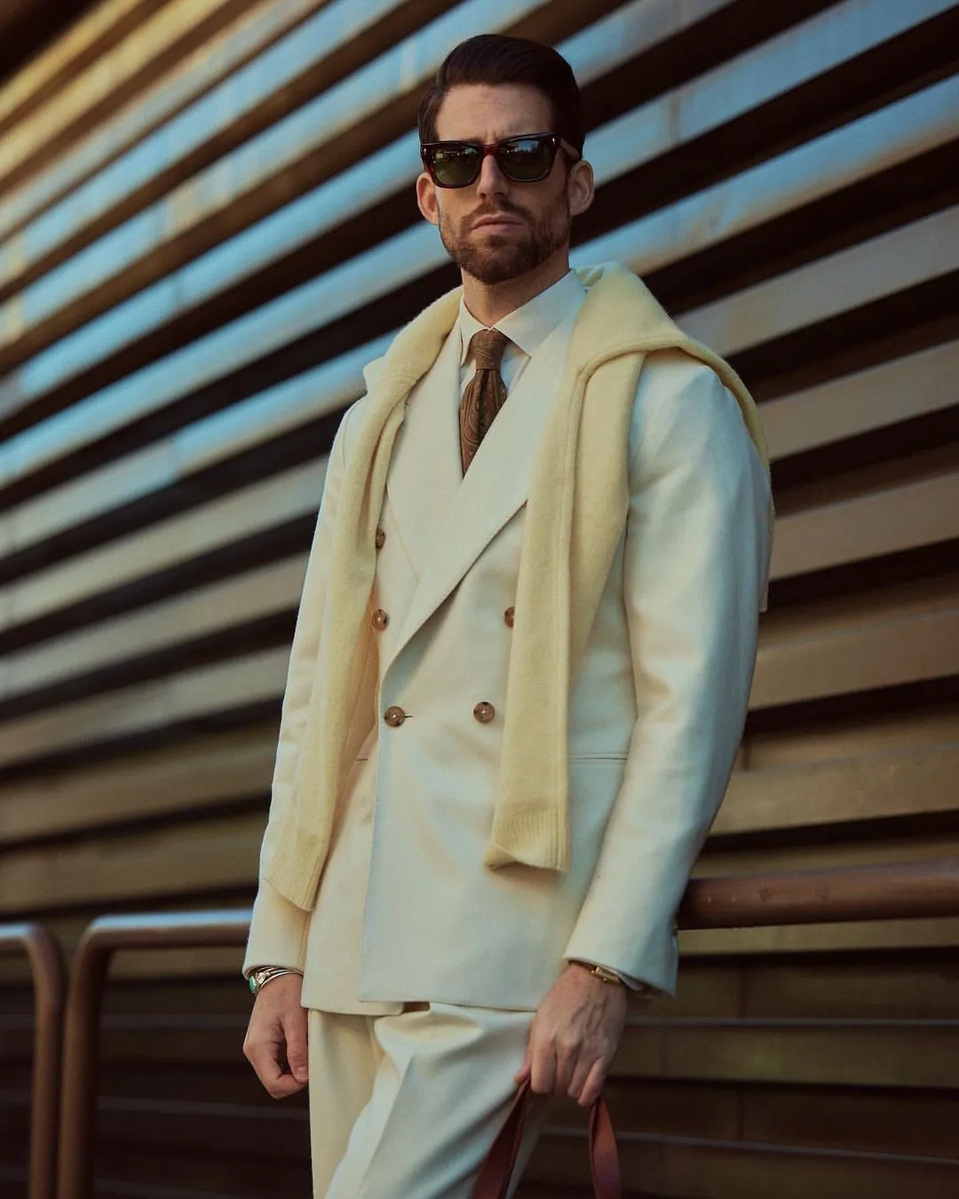 2 Piece Linen Wedding Tuxedos For Groomsmen with Notched Lapel main image 1