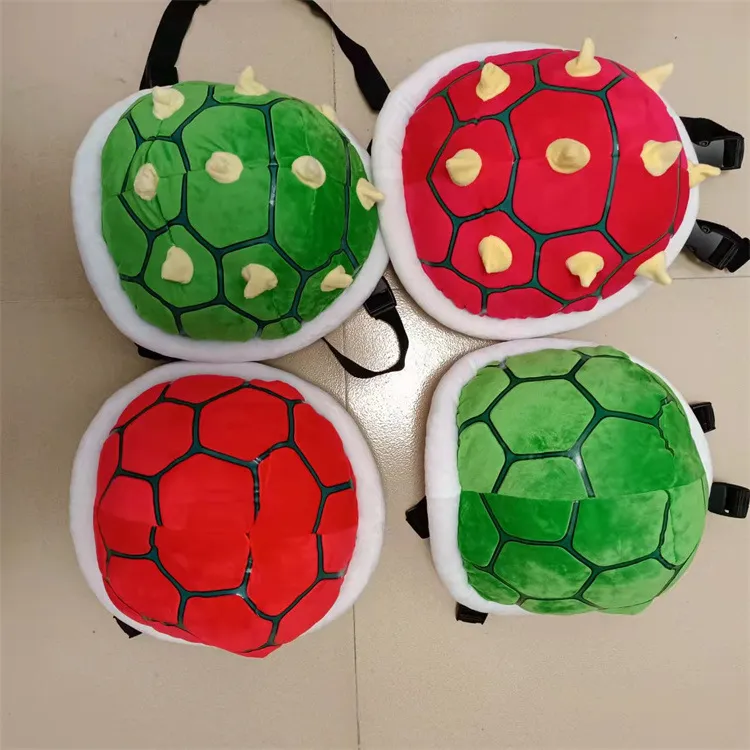 Plush Backpacks 30cm 4 Style Anime Super Koopa Turtle SchoolBag Turtle Shell Green Bowser Plush Toys Backpack Birthday Gift For Children