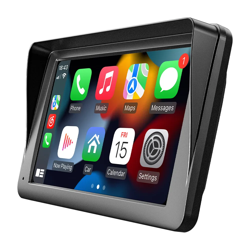 Universal 7 Inch Car Video Player Apple Carplay Wireless Android Auto ...
