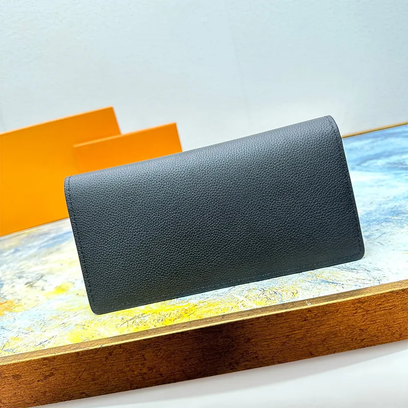 Classic pocket Long wallet Holder Solid color luxury bags Designer wallet women designer card designer purses with box