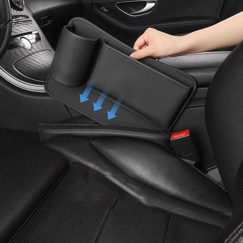 New PU Leather Car Seat Gap Organizer Auto Console Side Storage Box With  Cup Holder Seat Crevice Storage Box For Cellphones From 5,29 €