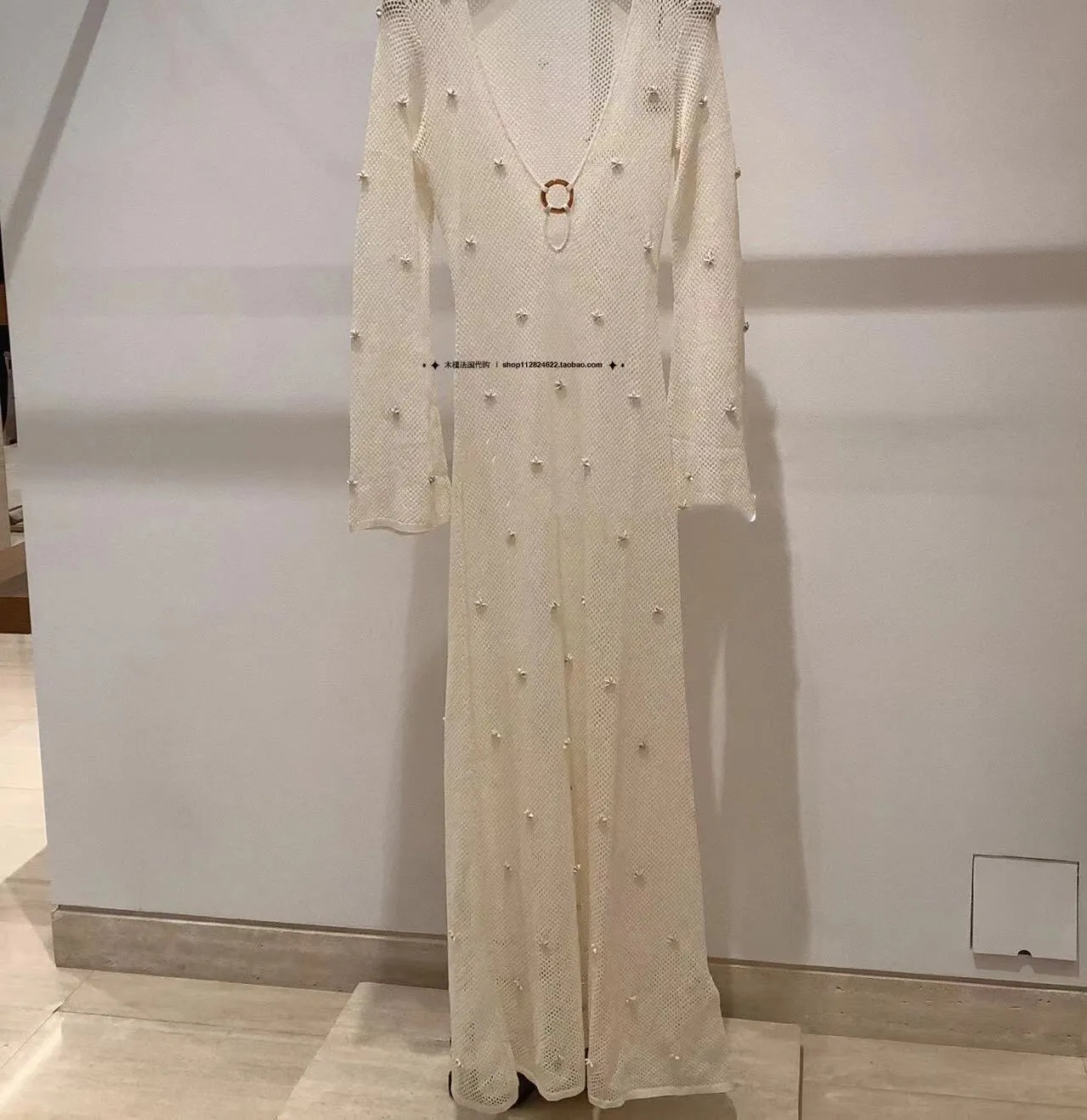 sachin and babi light blue dress NWT. Zara Cream Long Combination V-neck