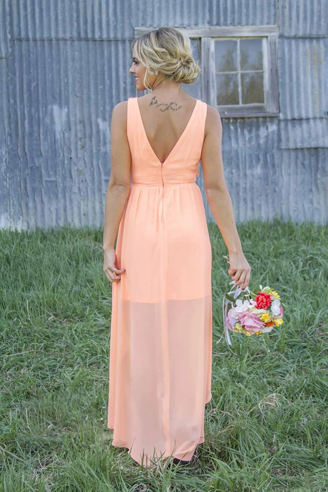 green emerald velvet dress All Together Coral Pink Linen Dress – Shop the Mint main image 1