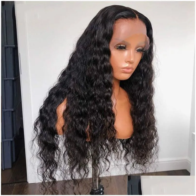 Lace Curved Part 13x6 Front Human Hair Wig 360 Frontal 