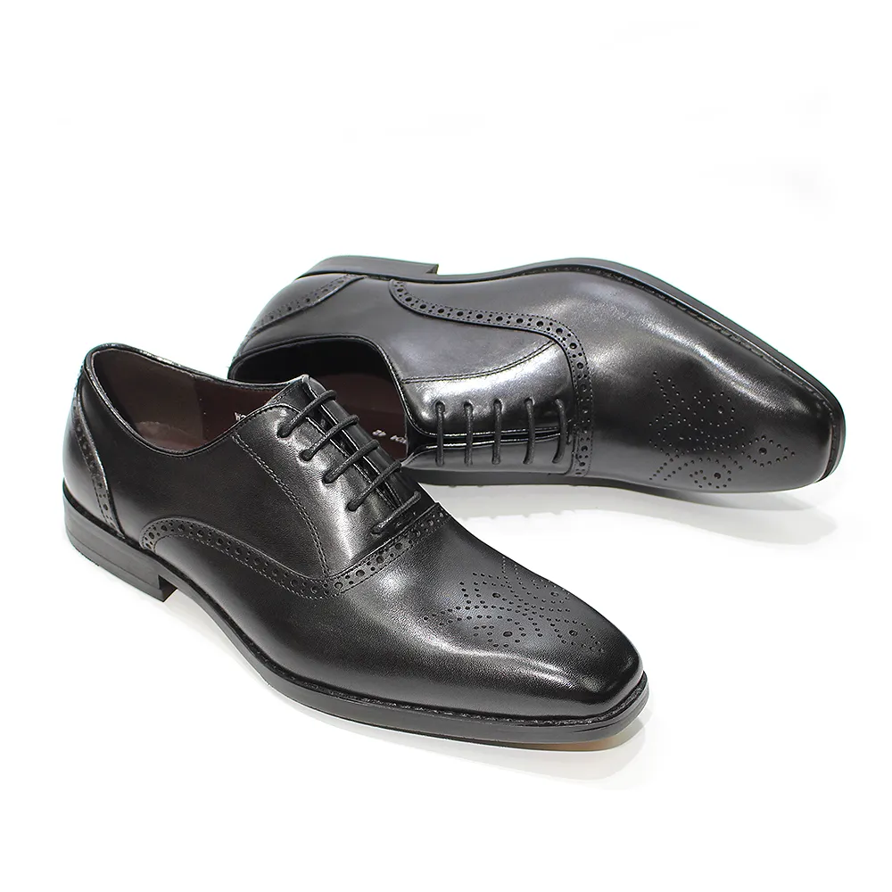 Foti square toe black leather lace-up tie oxford shoes men 9.5 Tod main image 2