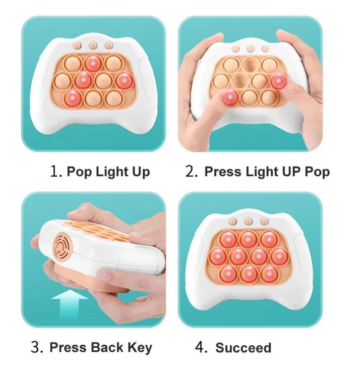 Quick Push Bubbles Game Console Button Puzzle Pop Light Up Game