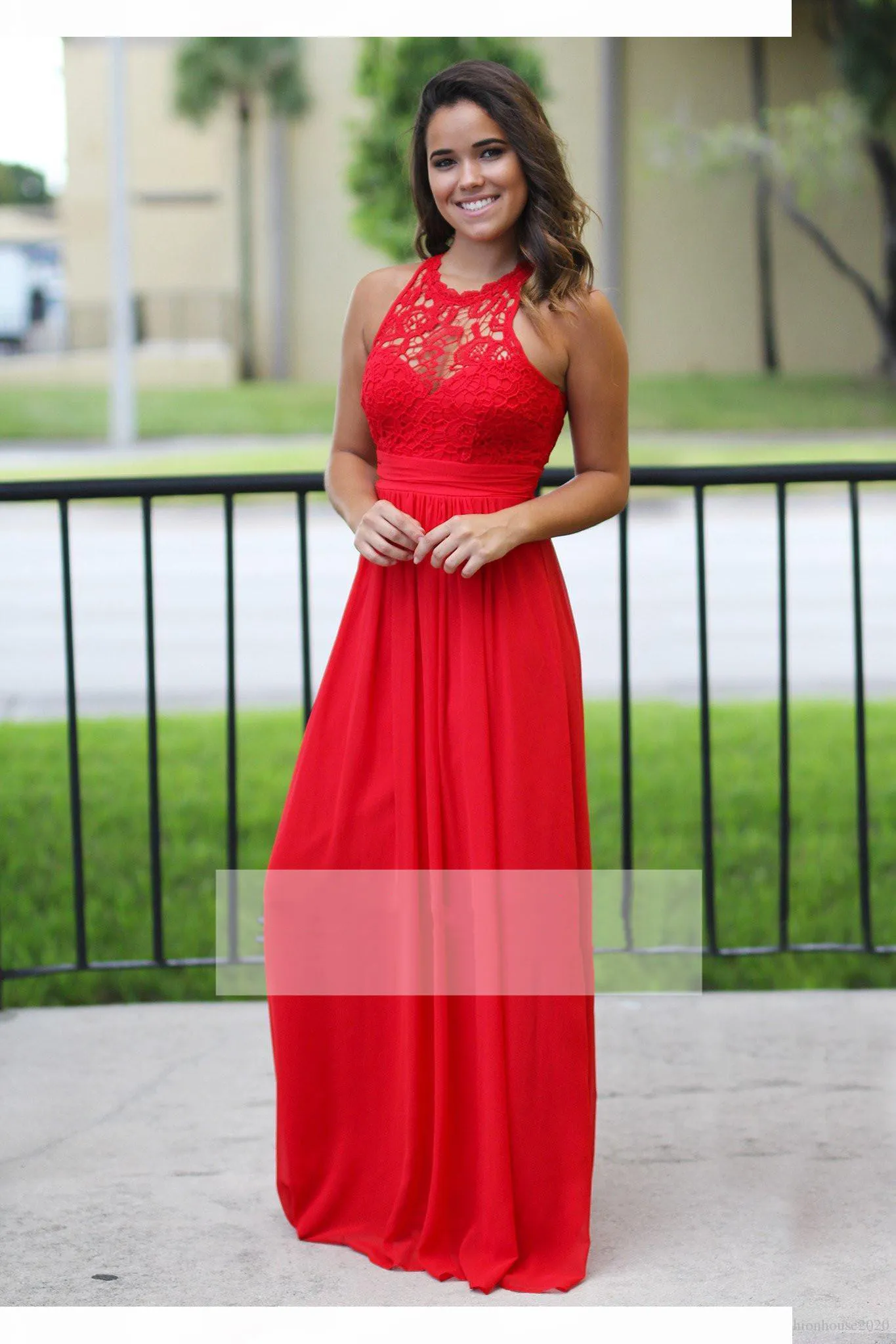 red bridesmaid dress with sleeves Clara Maxi Dress main image 0