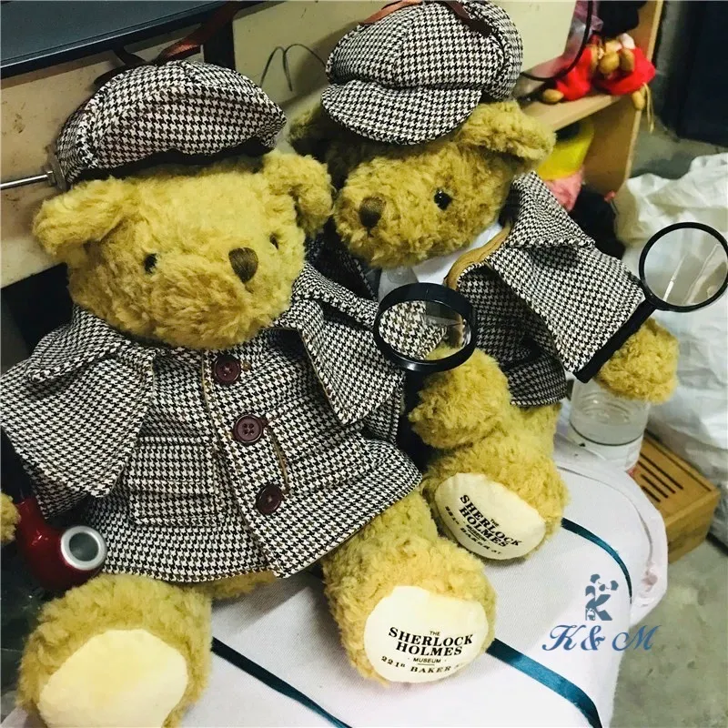 Sherlock Holmes Teddy Bear Detective Style Soft Plush Doll
