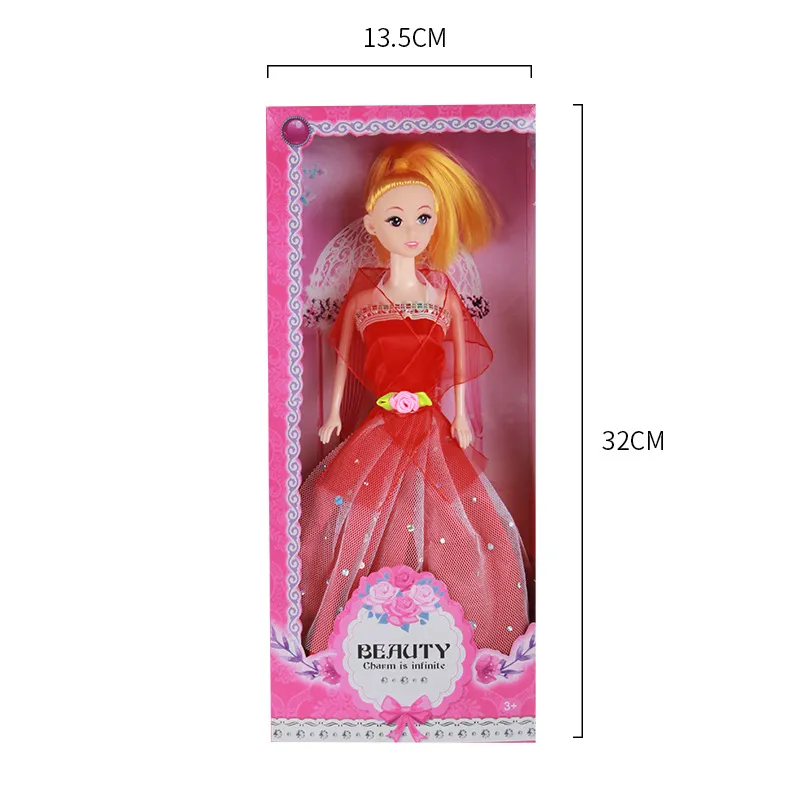 2-7 ans jouets pour filles enfantine rêveuse princesse poupée fille poupée  habiller ensemble boîte-cadeau d'anniversaire cadeaux heureux pour enfants