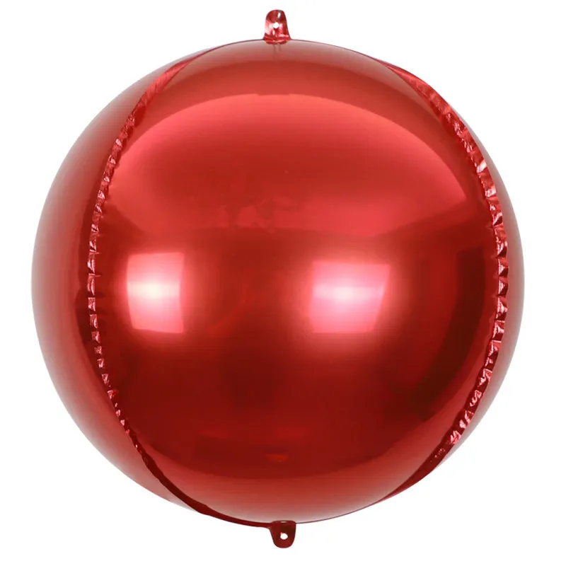 10 Ballons Ronds Aluminium Rouge – 45 Cm, Gonflables à L’hélium, Pour Fêtes - 3