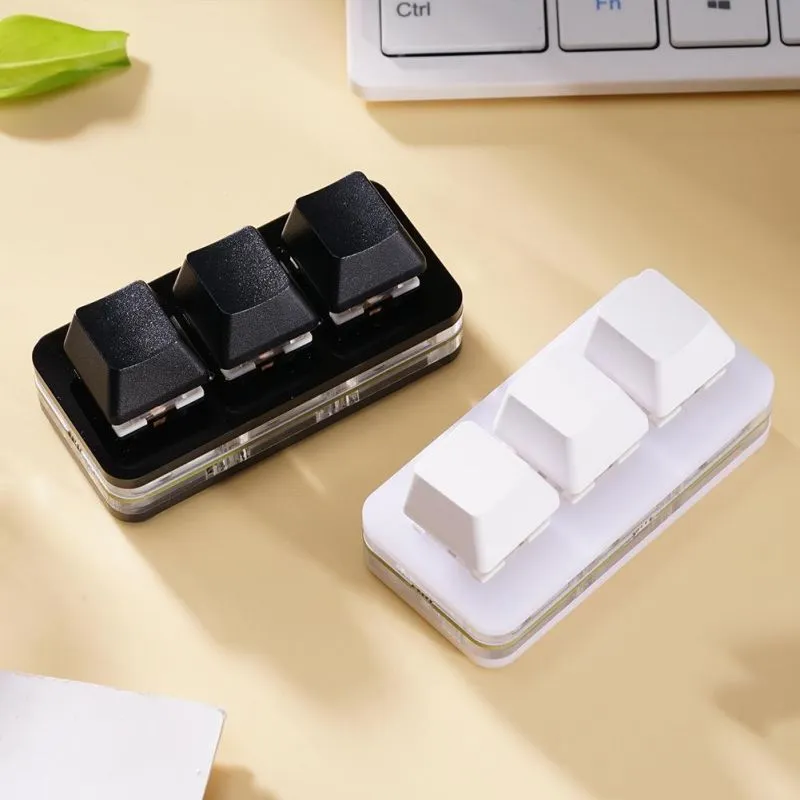 Custom Mini Keypad USB 3 Keys Programming Macro Keyboard Copy Paste Cut ...