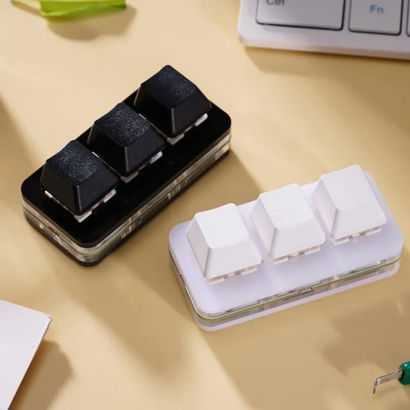 Custom Mini Keypad USB 3 Keys Programming Macro Keyboard Copy Paste Cut ...