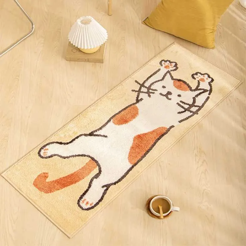 Creative Cat Rug, Nordic Cartoon Carpet