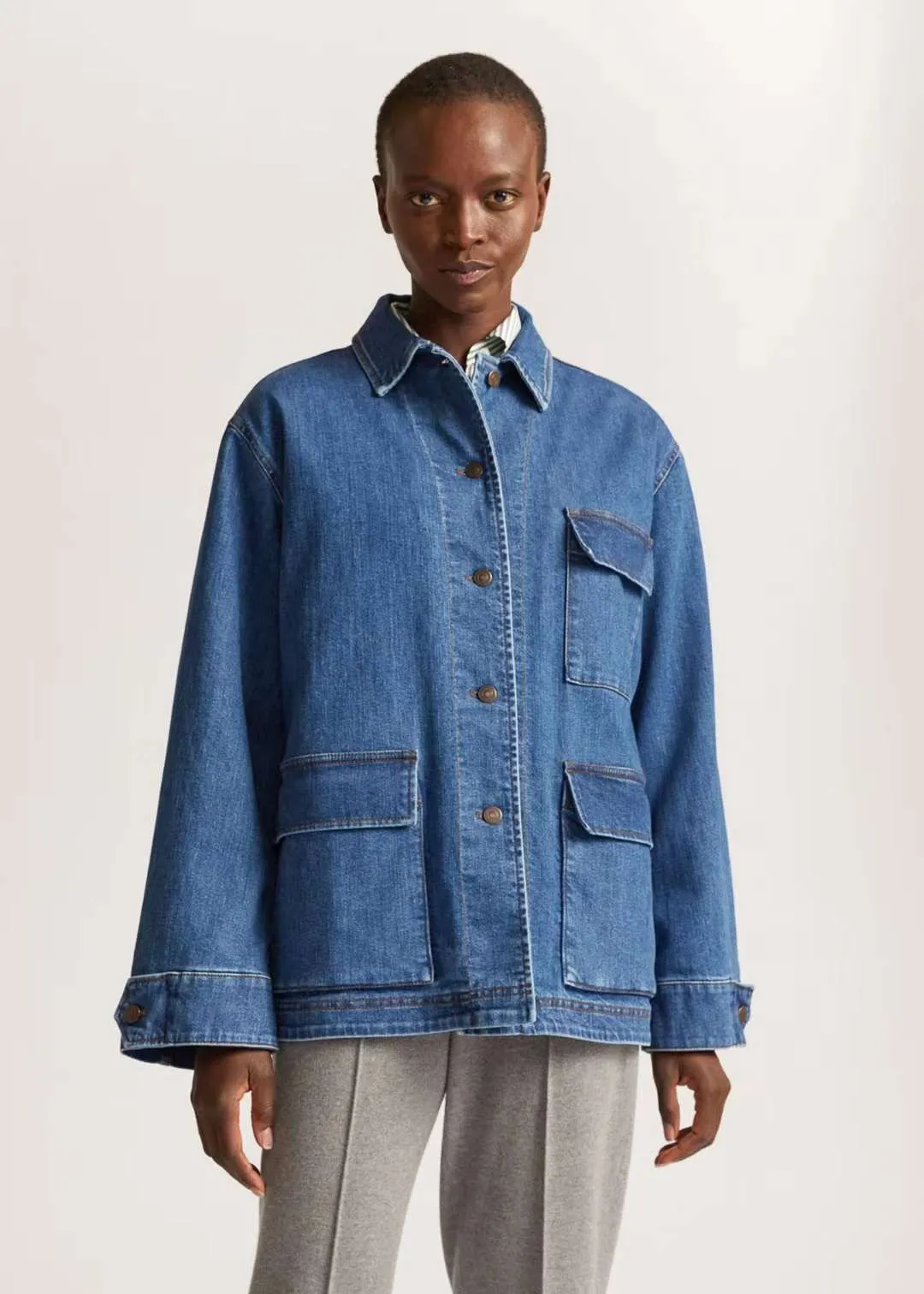 Cashmere Padded Denim Ladies Denim Jacket For Women Dark Blue And Light Blue For Autumn And Winter From Brandfactoryaaa 66.74 DHgate.Com