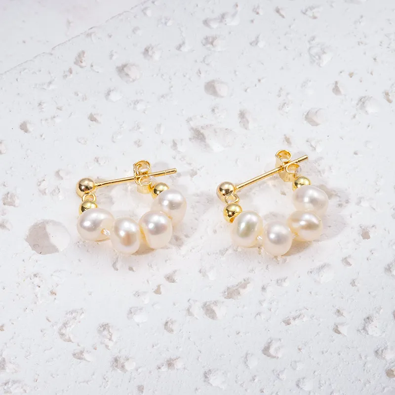 Barocke Perlen-ohrhänger U-form Designer Retro Schmuck Damen_voghion.com