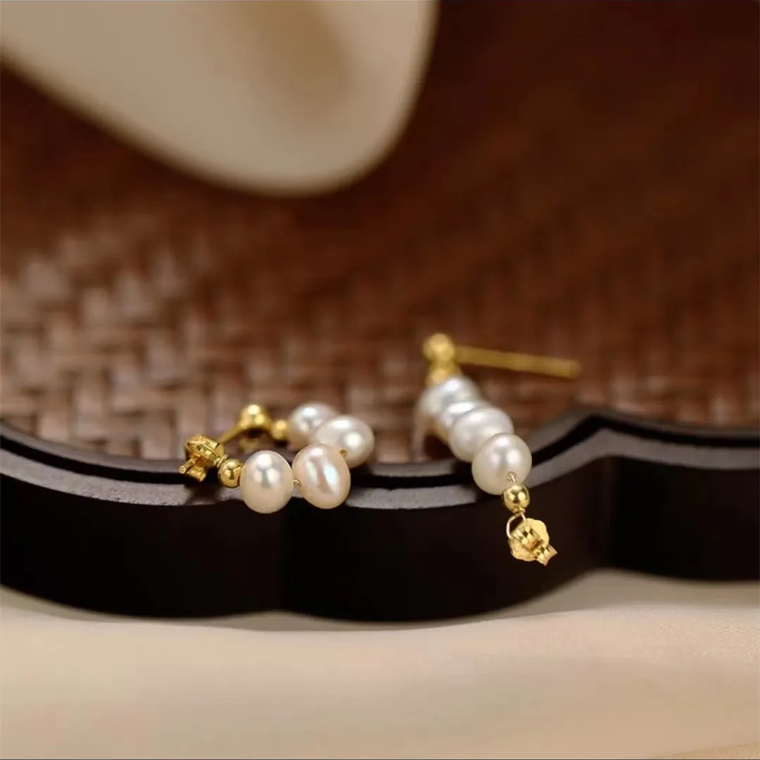 Barocke Perlen-ohrhänger U-form Designer Retro Schmuck Damen_voghion.com
