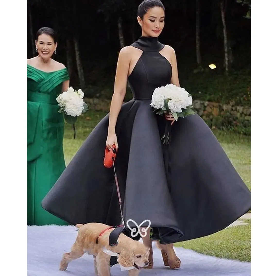 princess polly baby blue dress Black Velvet Maxi Bridesmaid Dress With Strapless Satin Cuff & Long Bow At  Back In Black main image 1