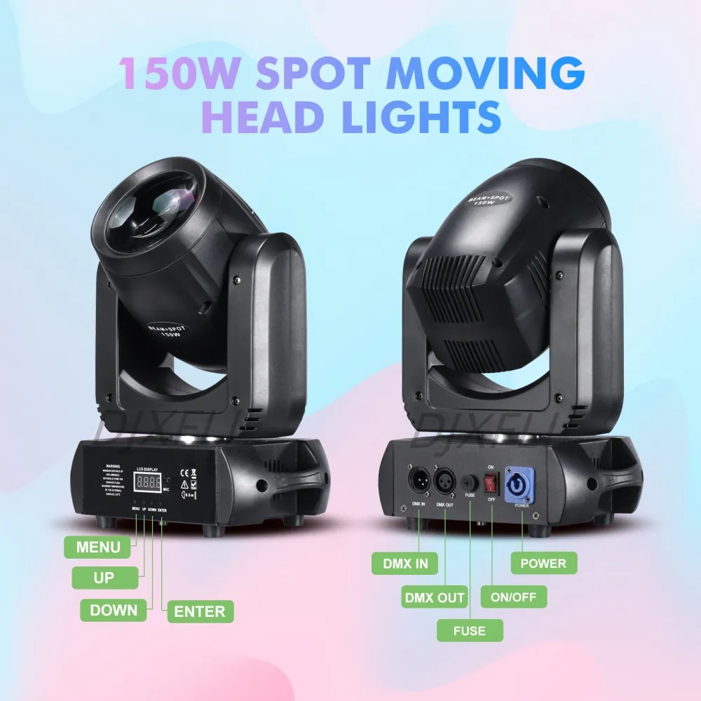 Mini LED Moving Head Light 150W Beam+Spot+ 18 Rotating Prisms Dj Dmx Stage Light Effect Light Disco Dj Bar