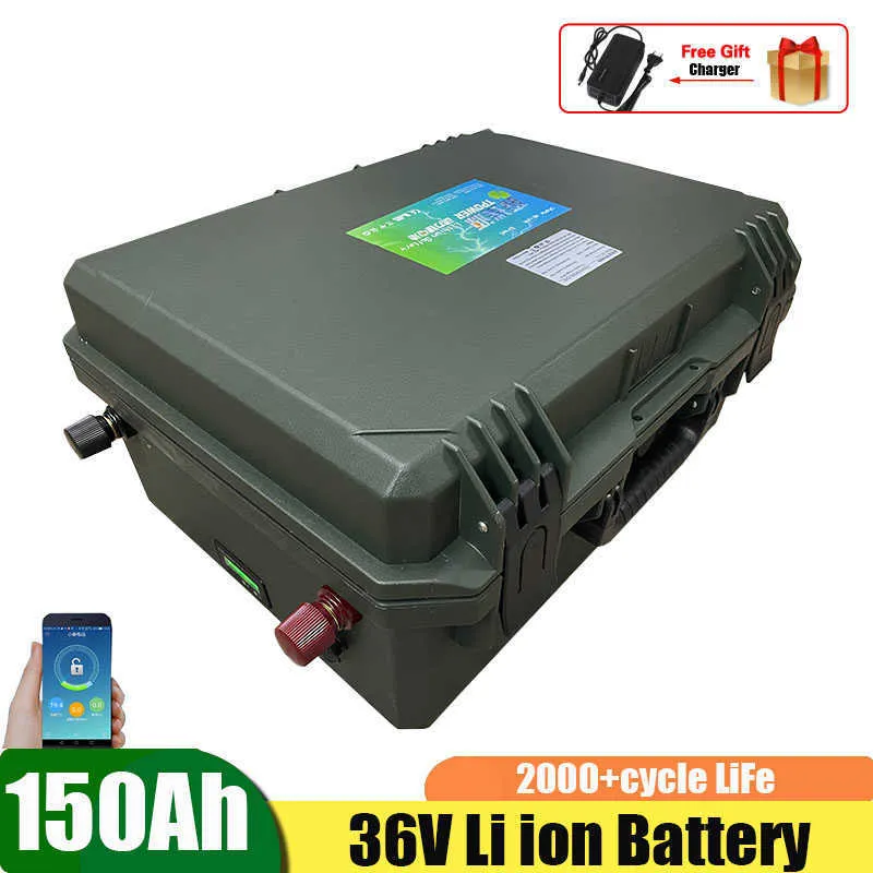 High Capacity Lithium Li Ion 200ah Lithium Battery Box For Fishing Boats  36V, 120Ah/100Ah 150Ah, BMS Rechargeable, Compatible With 2000W 3500W Power  Tools, Includes 10A Charger From Liuzedongpppp, $852.27