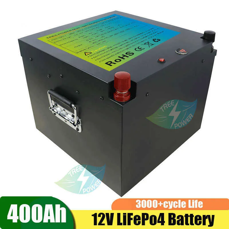 LiFePO4 12V 400Ah Solar Lithium Battery Pack Portable for Outdoor Power ...