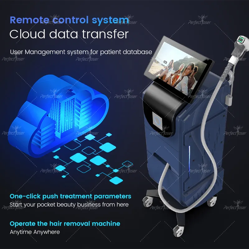 Professional 808nm Diode Laser Alexandrite Hair Removal Machine With 2