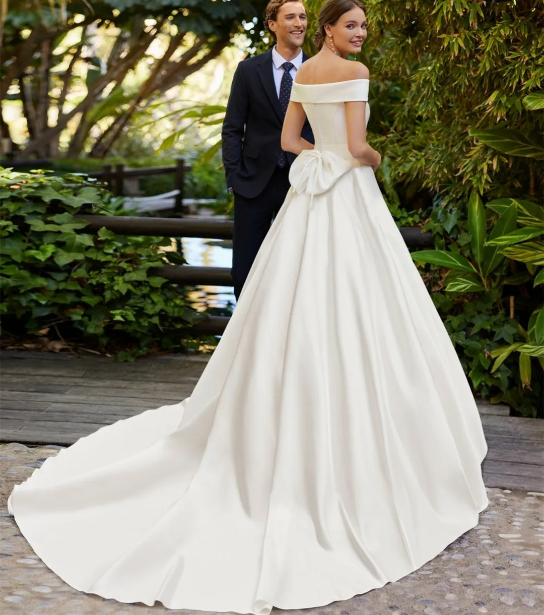 Vestido cuello outlet bote largo