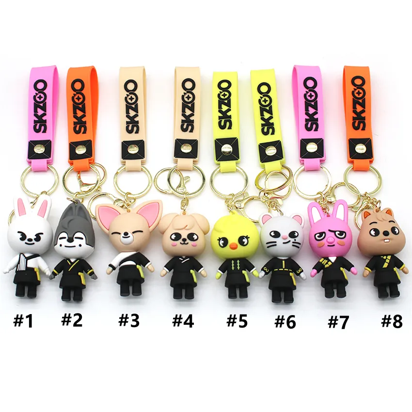 Skzoo 2024 Stray Kids Cartoon Doll KeychainLeekingHyunjin