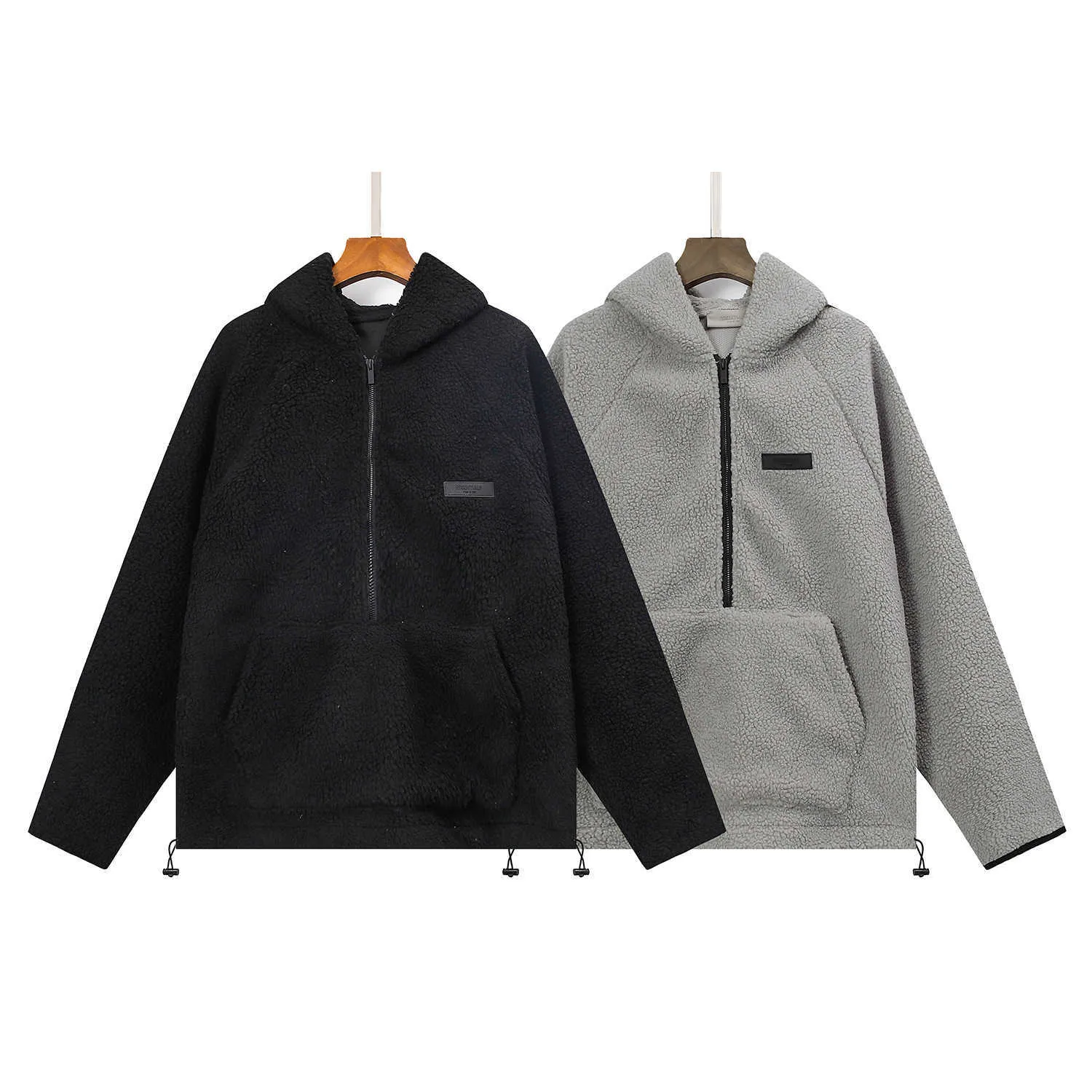 Double Line Lamb Fleece Fleece Coat With Hood With Essential Essentials  Polar American Loose Sweater For Men And Women From Wenjing2, $28.43