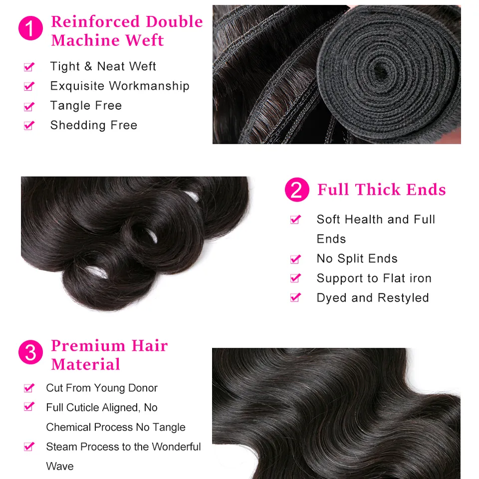 BodyWave Hair Extensions 30 Inch Raw Indian Remy... From ...