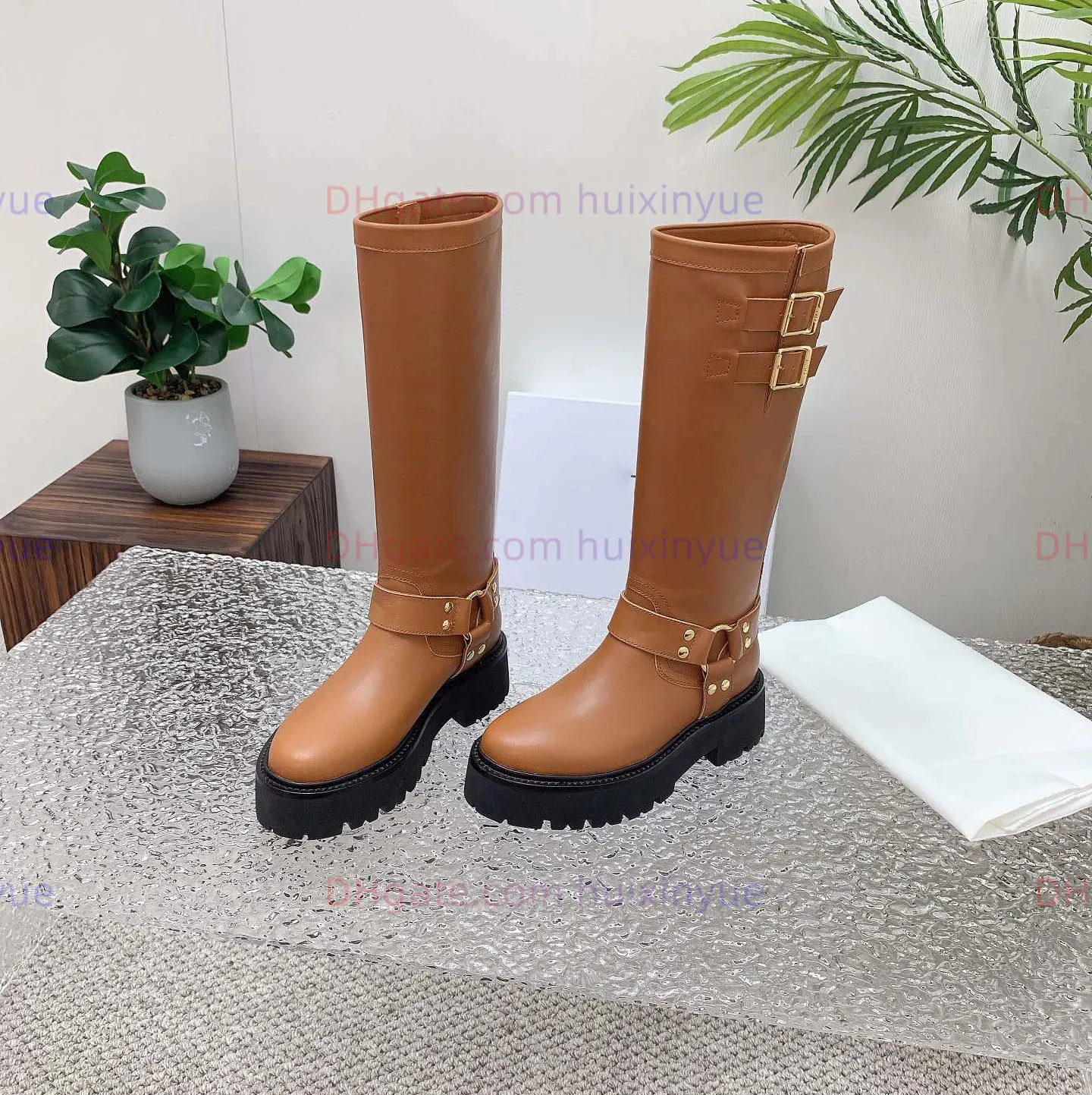 Women's genuine leather motorcycle boots cheap